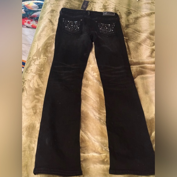 NWT Affliction Jade style black denim jeans 28 - Picture 6 of 6